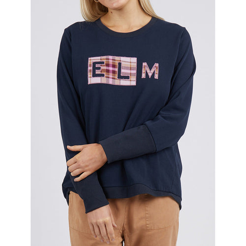 Elm Check crew Navy size 14 - By Design Fashions