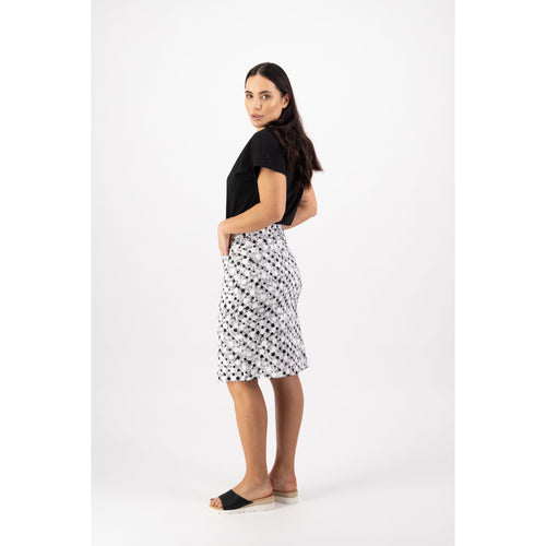 printed light weight skirt oreo - By Design Fashions