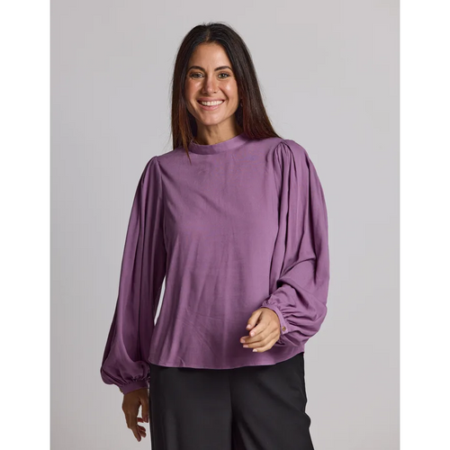 Bowery blouse Grape - By Design Fashions