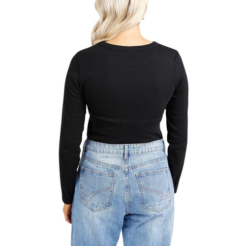 Elm Elle Long Sleeve Rib Tee
