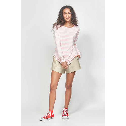 skinny stripe slouch tee - By Design Fashions