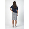 printed lightweight skirt with centre back vent - By Design Fashions