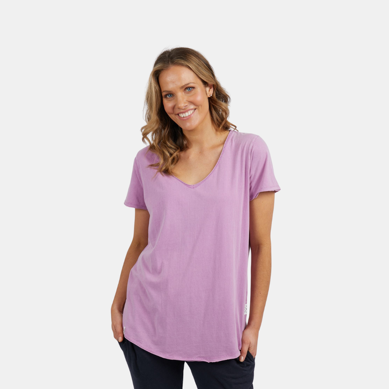 Cloud Vee Tee Violet - By Design Fashions