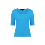 Dominic top Cove blue Velvet - By Design Fashions