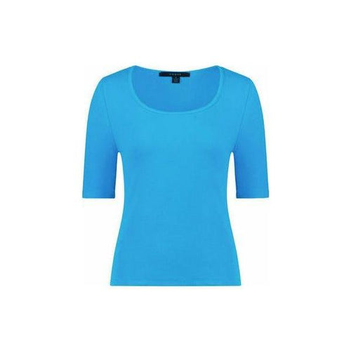 Dominic top Cove blue Velvet - By Design Fashions