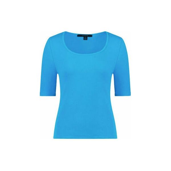 Dominic top Cove blue Velvet - By Design Fashions