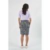 printed lightweight skirt with centre back vent - By Design Fashions