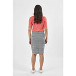 printed lightweight skirt with centre back vent - By Design Fashions