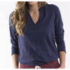 coles bay l/s Henley Navy - By Design Fashions