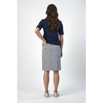 printed lightweight skirt with centre back vent - By Design Fashions